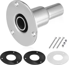 Aopro2201210010 A Absopro Straight Thru Hull Exhaust Skin Fitting With Screws And Nuts For 24mm 0.94