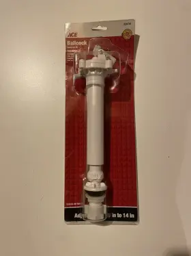 4299749 Ace Adjustable Ballcock Adjust 10-14 Inch Plastic White Part #4299749