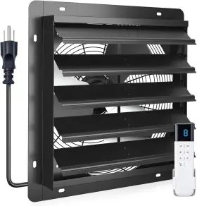 Dlt-e400044e110 Addlon 16 Inch Shutter Exhaust Fan Wall Mounted With Ec Motors Black