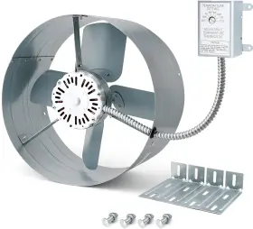 Af1300-1600-1650-a Aibabcue Gable Vent Attic Fan 15 Inch Exhaust Ventilation With 1600cfm Silver