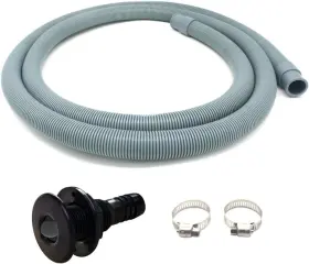 202504 Aincix Marine Bilge Pump Hose 3/4 Inch Plumbing Kit 5 Ft Long Thru Hull Black