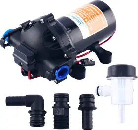 Amarine Made 4350156412 12v Water Pressure Diaphragm Pump 20 L/min 5.5 Gpm 60 Psi