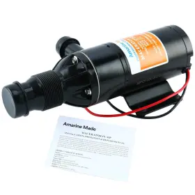 Amarine Made 615200852689 Macerator Waste Water Pump 12v 12 Gpm New Anticlog Feature For Rv Marine Trailer