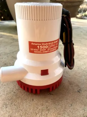 Amarine Made 700425100674 1500gph 12v Boat Marine Plumbing Electric Bilge Pump Non Automatic Discharge