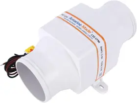 Am-bblower-130cfm Amarine Made 3 Inch 12v 130 Cfm Marine Boat Electric In Line Bilge Air Blower Fan Ventilation