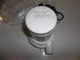 Am11-ambp1-g1500-01 Amarine Made 12v 1500gph Non Automatic Bilge Pump Electric Submersible Plumbing 29mm