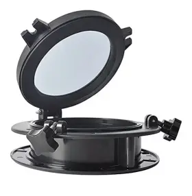 Ampp2-01 Amarine Made 8.5 Inch Round Boat Porthole Window Abs Tempered Glass Black Ampp2-01 Amarine Made 8.5 Inch Round Boat Porthole Window Abs Tempered Glass Black