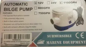 Hybp1-g1100-02 Amarine Made 12v Automatic Submersible 1100gph Boat Bilge Water Pump Auto And Float Switch 3.8a