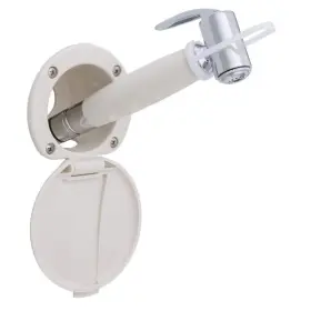 136-0014-wh Ambassador Marine Recessed Shower Plastic Lid - Hammer-head Sprayer