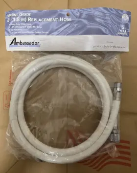 131-0017-wh Ambassador Marine Replacement Hose Heavy Duty - 6 Ft / 1.8 M