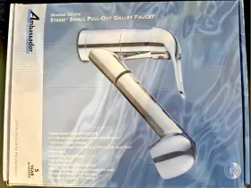 133-0112-cp Ambassador Marine Stasis- Small Pull-out Galley Kitchen Faucet