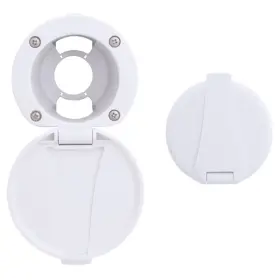 136-0005-aw Ambassador Marine Recessed Cup & Lid Set All Plastic White 1360005aw