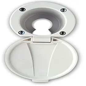 136-0005-wh Ambassador Marine Recessed Cup And Lid Set All Plastic Warm White