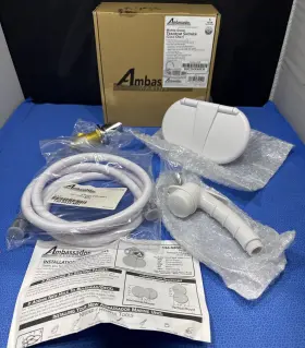 136-0200-aw-w Ambassador Marine Trinidad- Transom Shower Cold Only White Cup And Lid