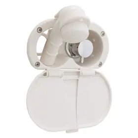 136-1700-wh Ambassador Marine Shower Hot/cold White Cup/lid/sprayer 6ft Hose Chrome Handle 1361700wh