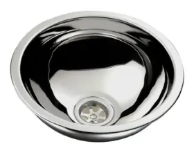 S26-1409-br-r Ambassador Marine Half-sphere Sink Ss 2 Inch Drain Soundkote