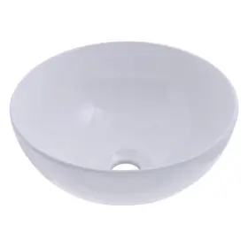 V28-1502-wh-r Ambassador Marine Half Sphere Vessel Porcelain 12.5 Inch Dia 1 3/4 Drain White V281502whr