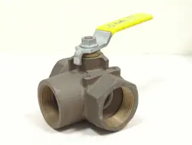 Apollo Conbraco 70-607-01 Bronze 70-600 Series 1-1/2 Inch Npt 3-way Ball Valve