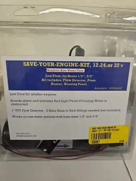 20064-lf Aqua Alarm Save Your Engine Kit - Low Flow 12 24 Or 32 Volt