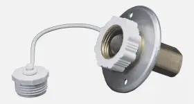 27869 Aqua Pro Rv Fresh Surface Mount Flange Type Water Inlet 0.5 Inch Female Thread
