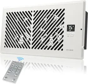 An-z612-w Atom Nexus Register Booster Fan For 6 Inch X12 Vents Fits 5.0-6.25 W X 12 White
