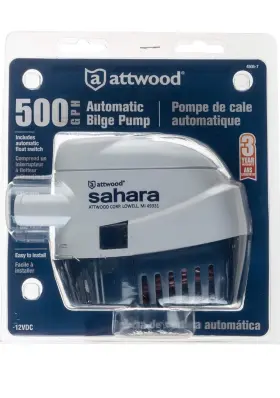 4505-7 Attwood 022697450579 Sahara S500 Automatic Bilge Pump 12-volt 1.5-amp Draw -inch