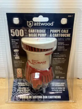 23-46067 Attwood 500 Gph Tsunami Cartridge Bilge Pump 12v New Free Shipping