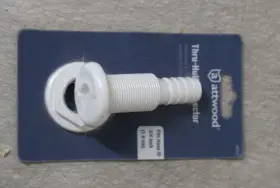 3873-3 Attwood 3/4 Inch White Thru Hull Connector