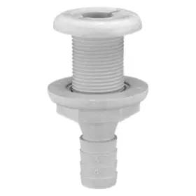 38731 Attwood 1-1/8 Inch Hole Polypropylene White Thru-hull Fitting For 3/4 D Hose Bulk