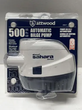 4505-7 Attwood Automatic Sahara Bilge Pump S500 12v 500 Gph New