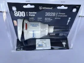 4653-7 Attwood Tsunami Livewell Baitwell Aerator Pump 800 Gph Fully Submersible