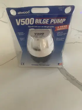 4204-7 Attwood 4704-7 New Bilge Pump V500 13.6 Vdc 1.5 Ampere Fuse 2 Amp