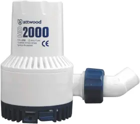 4760-4 Attwood Hd 2 000 Gph Fully Submersible Boat Bilge Pump White Finish