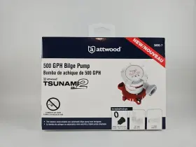5606-7 Attwood Tsunami 2 500 Gph Manual Bilge Pump 12v Sealed