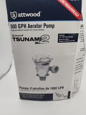5643-4 Attwood Tsunami Mk2 T500 Aerator - 12v 3/4 Inch Npt Inlet