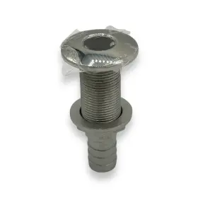 66547-3 Attwood Stainless Steel Straight Thru-hull Valve Fitting Barbed 3/4-inch