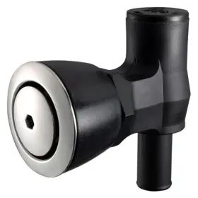 1674-6 Attwood Marine - P-trap 90 Black Plastic Tank Vent With Stainless Steel Cover