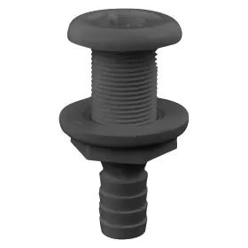 3873a1 Attwood Marine - 1-1/8 Inch Hole Polypropylene Black Thru-hull Fitting For 3/4 D