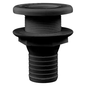 3875a1 Attwood Marine - 2 Inch Hole Polypropylene Black Thru-hull Fitting For 1-1/2 D