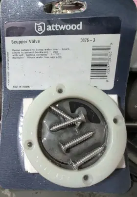 3876-3 Attwood Marine Scupper Valve #3876-3 New