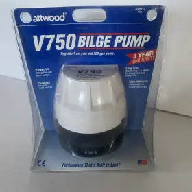 4207-7 Attwood Marine Heavy-duty V750 Bilge Pump Model Usa Made Nos New