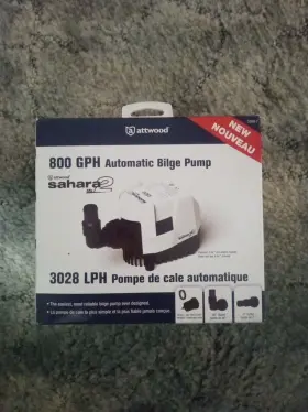 5508-7 Attwood Marine New Sahara Mk2 S800 Bilge Pump 800 Gph - 12v Automatic