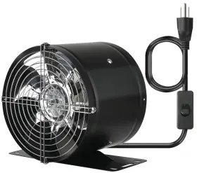 Aydomer 788362581091 6 Inch Inline Duct Fan With Switch Low Noise High Air Black