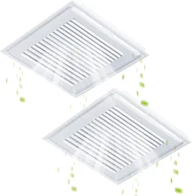 Sil-baquler-1641 Baquler 2 Pcs 12 X In Bathroom Vent Cover With Springs As Shown White