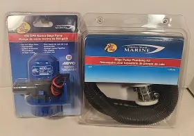 2823801 Bass Pro Shop New Outdoor World Marine Bilge Pump 600 Gph And Plumbing Kit Boat