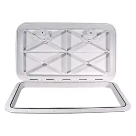 Ht1424aw Beckson 24 Inch L X 14 W White Rectangular Low Profile Flat Base Inspection Hatch