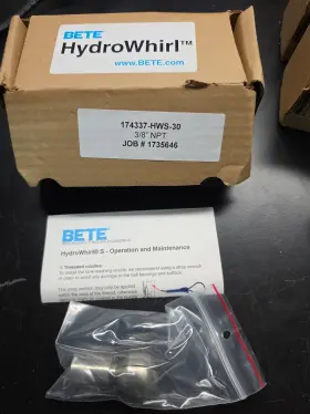 Bete 174337-hws-30 Hydrowhirl Hws 30 3/8 Inch Tube Clip On Sanitary Spray Nozzle 316l Ss 174336