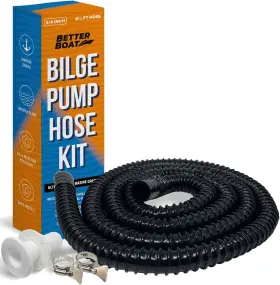 Better Boat 850033414714 3/4 Bilge Pump Hose Kit For Boats Adapter With Thru Hull And