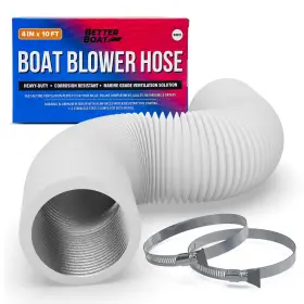 Better Boat 850056643719 4 Inch Marine Exhaust Hose 10 Ft Flexible Pvc Duct For Bilge And Engine