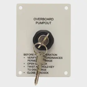 240-07553-p Bh Electronics Cruisers Boat Pumpout Discharge Panel 501339 Keyed Switch Aluminum
